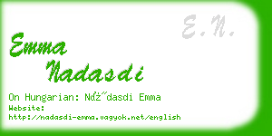 emma nadasdi business card